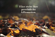 Affirmationen Herbstlaub Herbst